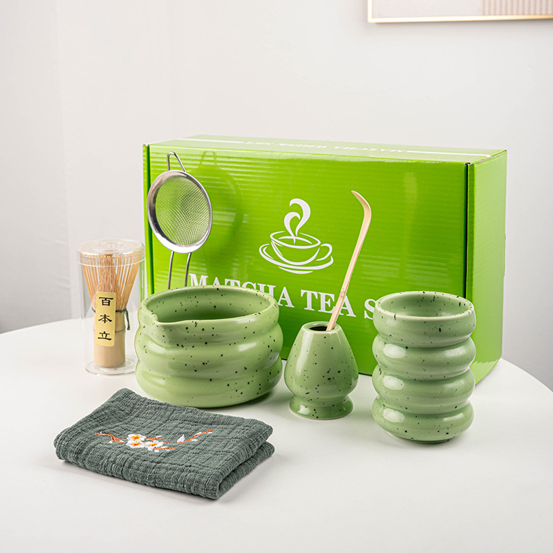 SQ 스툴볼 샌드 도트 그린 벨트 컵 (세라믹)