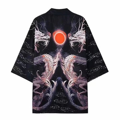 Retro Japanese Style Shirt Jacket for Men - Spring and Summer Large Size Versatile Shirt - Loose Casual Men's Long Sleeve Loose Large Size