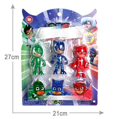 Pijamas completos pequeños héroes juguetes gatos niños búhos niñas niños paredes máscaras enmascaradas