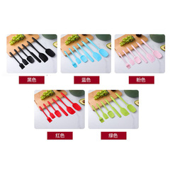 Silicone Baking Tools 6-Piece Set Large and Small Cream Spatulas DIY Cake Salad Spoons Silicone Kitchenware Set