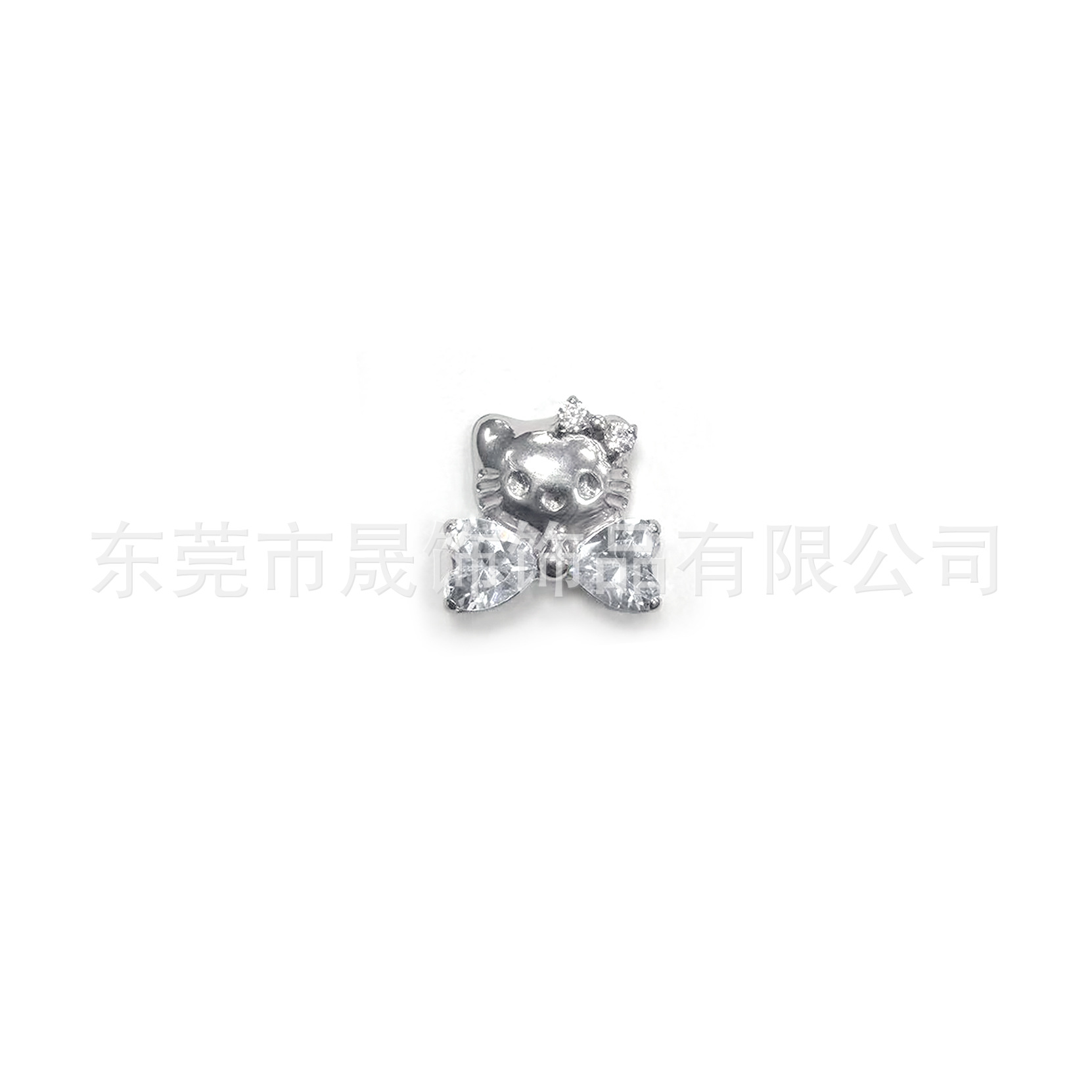 F136 Titanium Alloy 可爱Kitty猫 Ear Stud Studded 5A Cubic Zirconia Helix Cartilage Stud G23 Titanium Internal Thread Piercing Jewelry