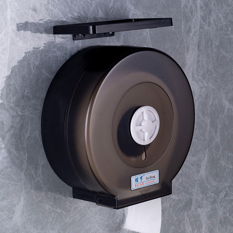 Caja de pañuelos de rollo grande Caja de papel de rollo de hotel Caja de papel de papel de baño de inodoro Caja de papel grande montada en la pared sin perforación