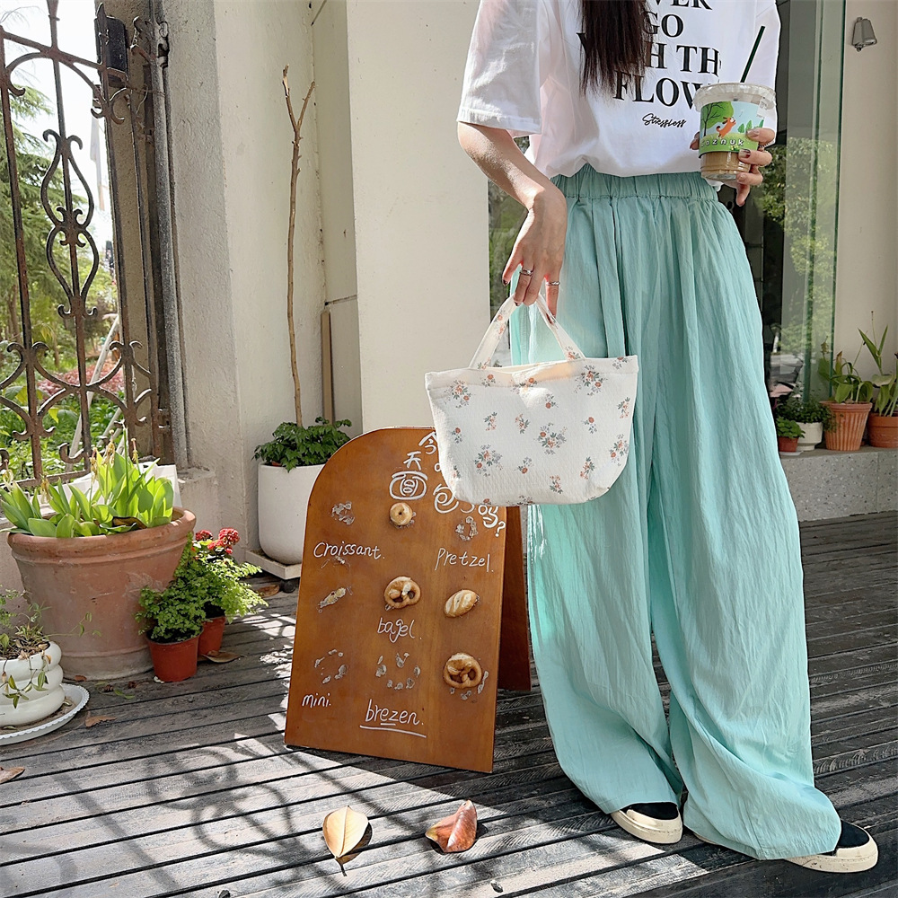 Spring Edition 44121 Canvas Bag, pure cotton floral canvas bag, tote bag, single-shoulder handbag, niche hand-held bag undefined