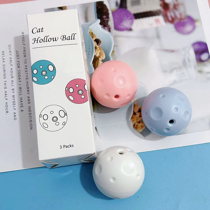 Nuevo juego de bolas de juguete para gatos, bolas de flash estrellado, bolas de menta para gatos, bolas de campana sonora