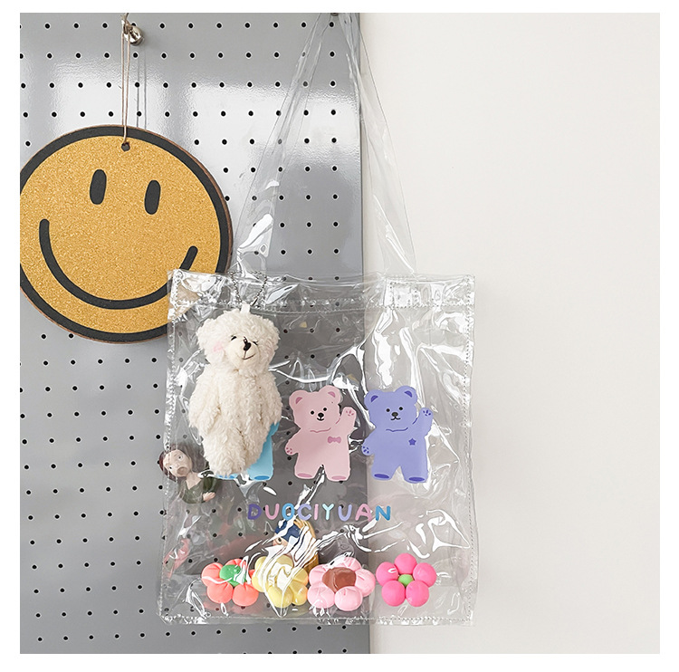 Wholesale Cartoon Color Printing Bear Transparent Shoulder Bag Nihaojewelry display picture 89