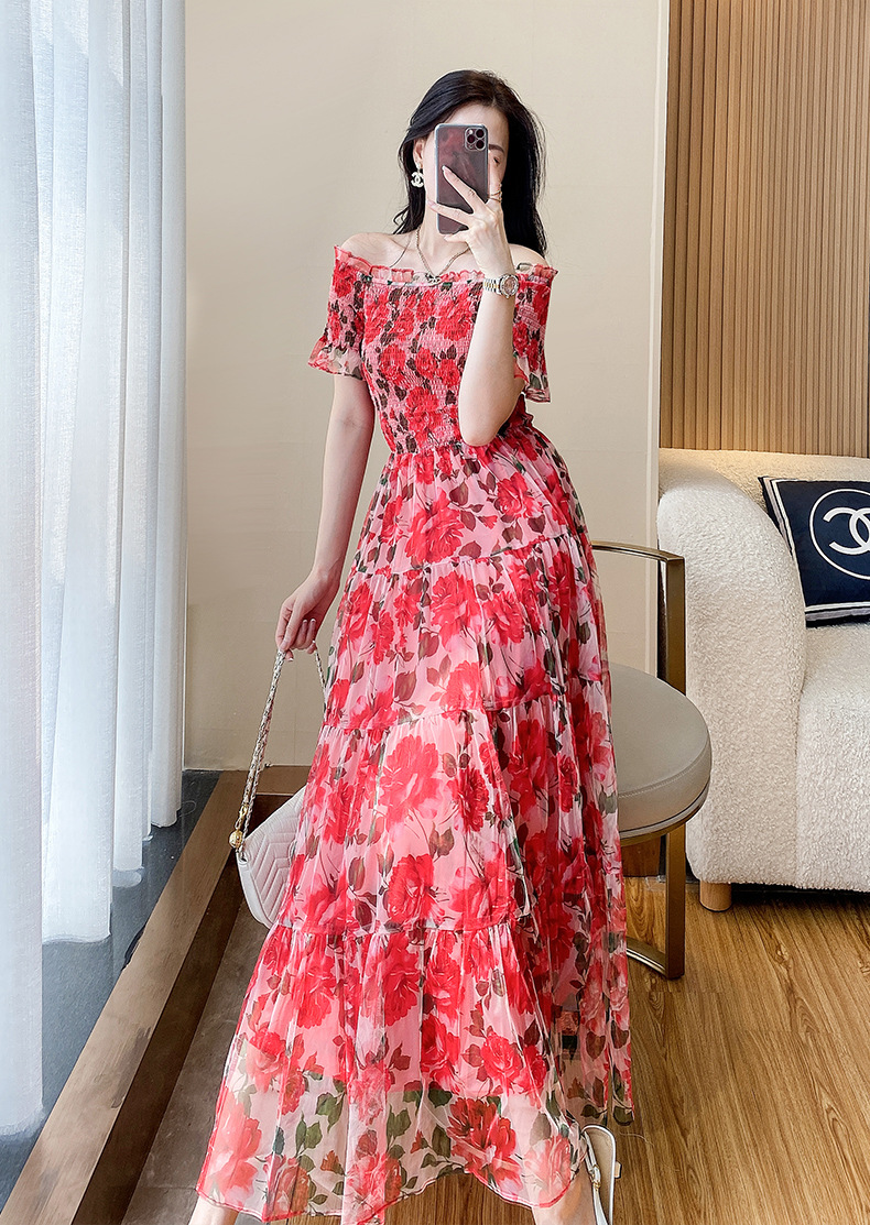 C2814 1230K VÁY ĐẦM LIỀN THÂN NỮ DONTDHI MÙA HÈ HỌA TIẾT HOA THỜI TRANG NỮ G04 SẢN PHẨM MỚI