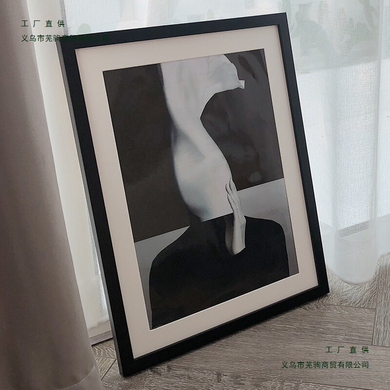 Solid Wood Simple Scandinavian Style Photo Sketch Frame Photo Frame Poster Display Frame Framed Empty Frame Can Be Customized