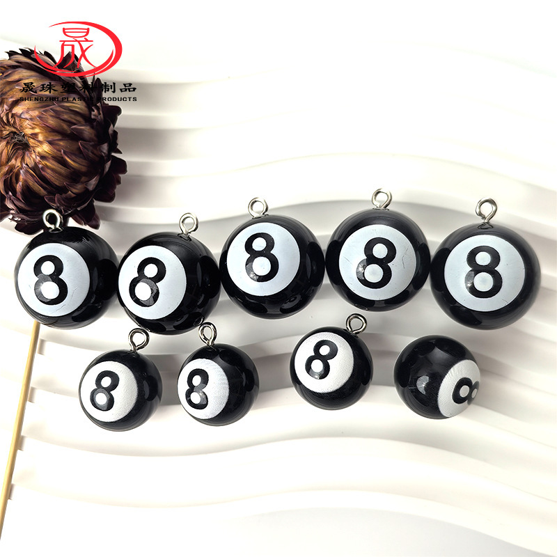 New Acrylic Artificial Black 8 Billiards Pendant Accessories DIY Keychain Bag Clothing Pendant Billiard Room Gift New Acrylic Artificial Black 8 Billiards Pendant Accessories DIY Keychain Bag Clothing Pendant Billiard Room Gift
