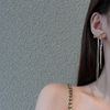 Small design long earrings with bow, trend of season, simple and elegant design, Japanese and Korean, internet celebrity