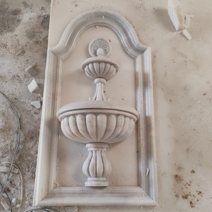 European-Style Marble Stone Carving Wall Basin Villa Exterior Landscape Circulating Water Outlet Custom Western Sculpture Ornament