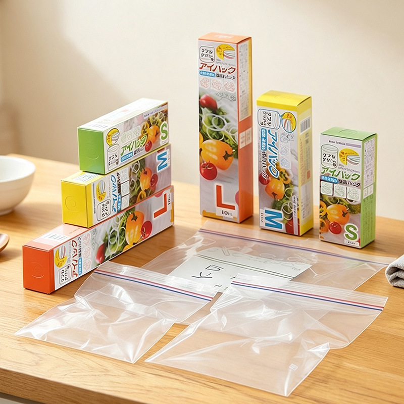 Refrigerator Fresh-Keeping Bag, Sealed Bag, Transparent Household Food Packaging Plastic Bag, Thickeneded Ziplock Bag for Freezing, Repackaging Bag