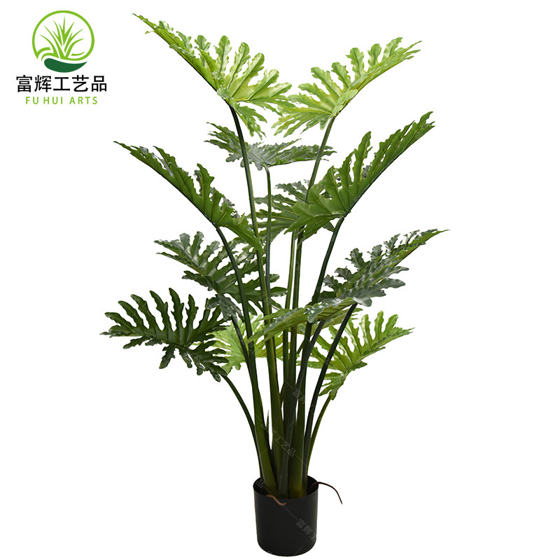 模擬大型アオウコンガリウム緑植物鉢植え組み合わせ造園リビングルームバルコニー屋内小道具装飾品卸売春ウコン|undefined
