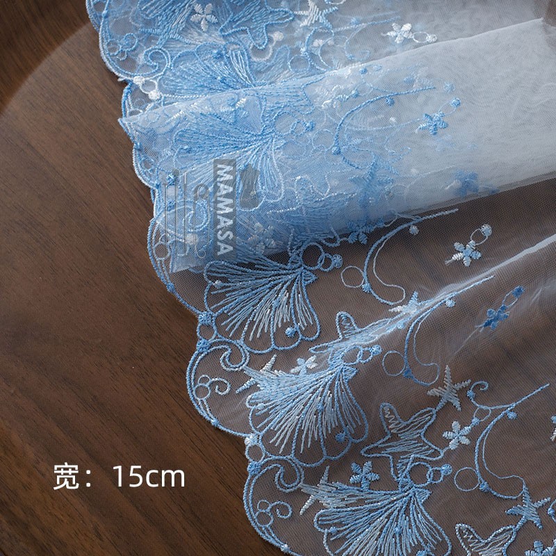 Dopamina sueño bordado de color hilo de malla encaje DIY hecha a mano lolita ropa tela accesorios para el cabello al por mayor