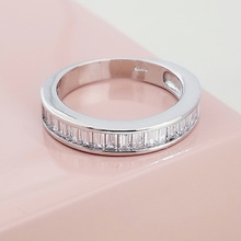 原装银色美学结婚戒指永恒戒指订婚可水洗不掉色个性时尚R5397a