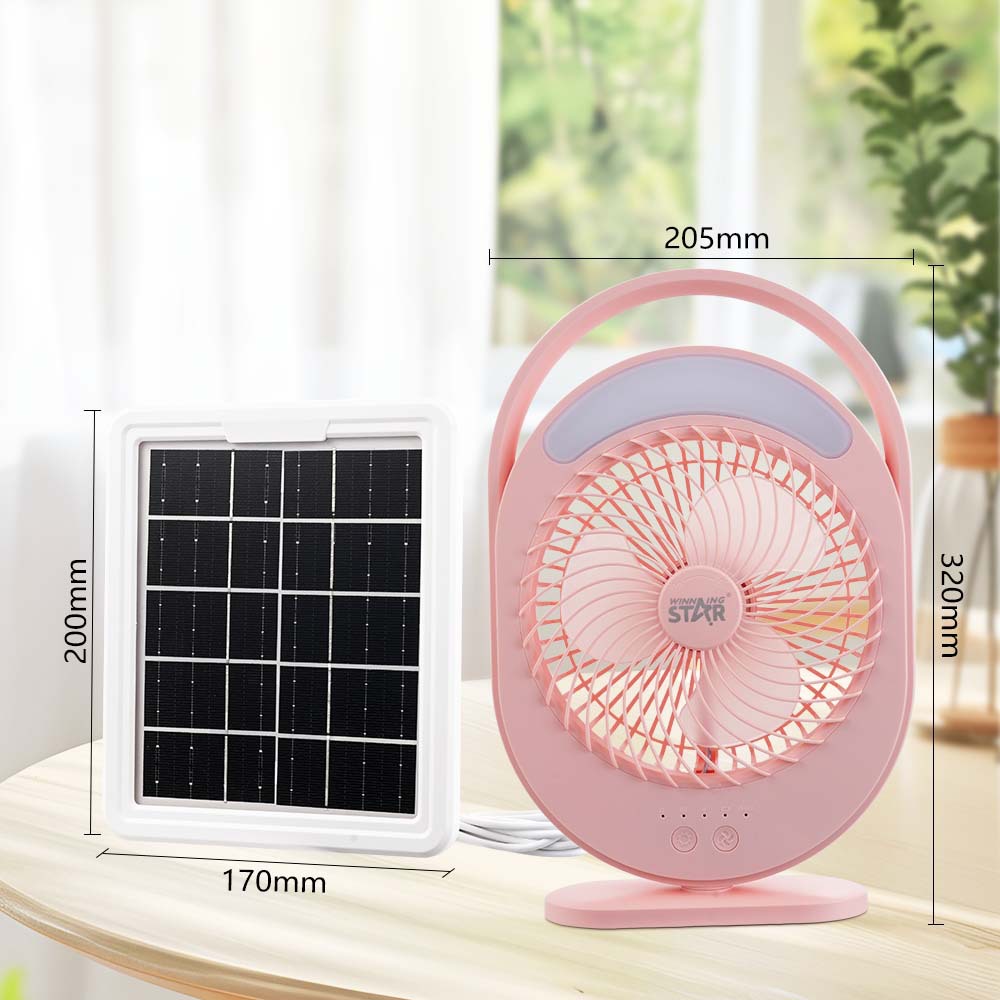 La marca Winning star es exclusivamente para comercio exterior, pequeño ventilador eléctrico con interfaz USB TYPE-C portátil de 7 pulgadas