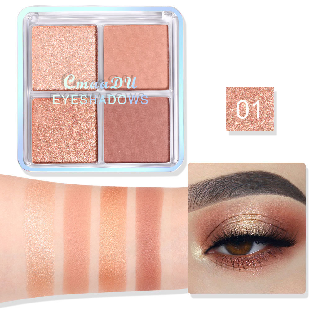 Check it out! Link Disclaimer - Exclusive for foreign trade :CmaaDU 4-color Eyeshadow matte Pearlescent Eyeshadow palette undefined