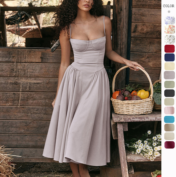 Skirt New Arrival Retro Long Skirt Palace Style Dopamine Wear with Sling for dress Women Skirt New Arrival Retro Long Skirt Palace Style Dopamine Wear with Sling for dress Women