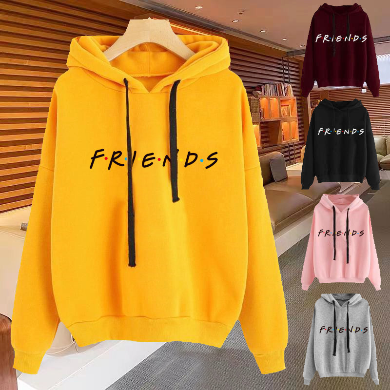 Amazon AliExpress wish foreign trade women's autumn and winter New hooded sweater printing plus velvet women's hot wholesale