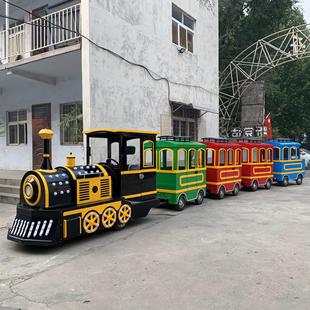 Shopping mall square new sightseeing train scenic trackless train manufacturers