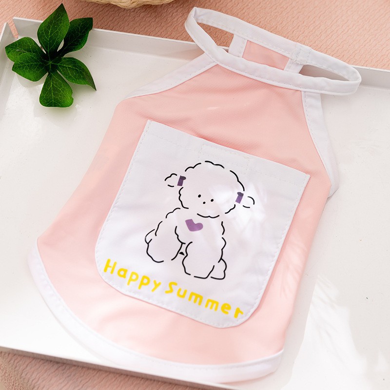 Primavera y verano perros tracción bolsa de hielo sandalias chaleco gato ropa de perro pequeño y mediano que oso ropa de mascota