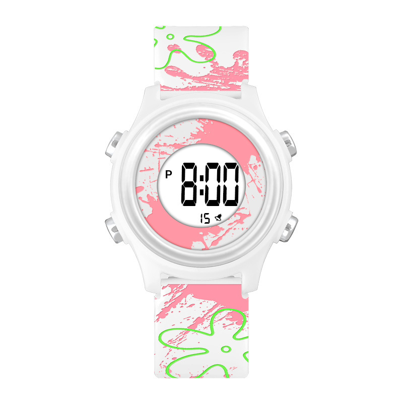 Moda campus macaron estudiante reloj electrónico alarma luminosa multifunción sincronización reloj electrónico al por mayor