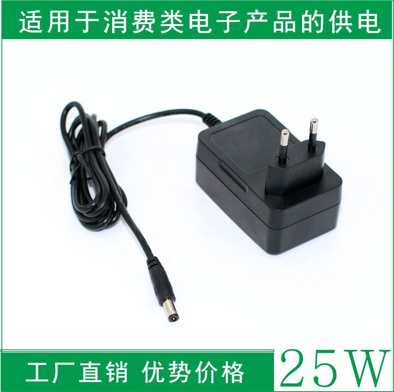 19V1.2A audio-visual product power supply electronic door lock attendance machine power supply 24W adapter 17V1.4A European gauge