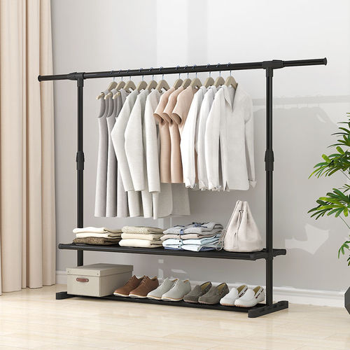 Simple clothes drying rack, bedroom floor-standing clothes rack, indoor clothes drying rod, clothes rack, dormitory floor-standing assembled clothes rack wholesale