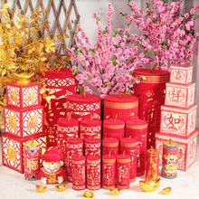 鞭炮摆件新年氛围坐炮商场堆头炮竹过年春节场景布置装饰仿真爆竹