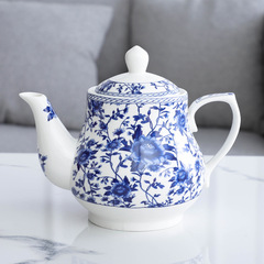 Retro ceramic teapot for household tea making, high temperature resistant cold water kettle, living room tea set with filter, small teapot