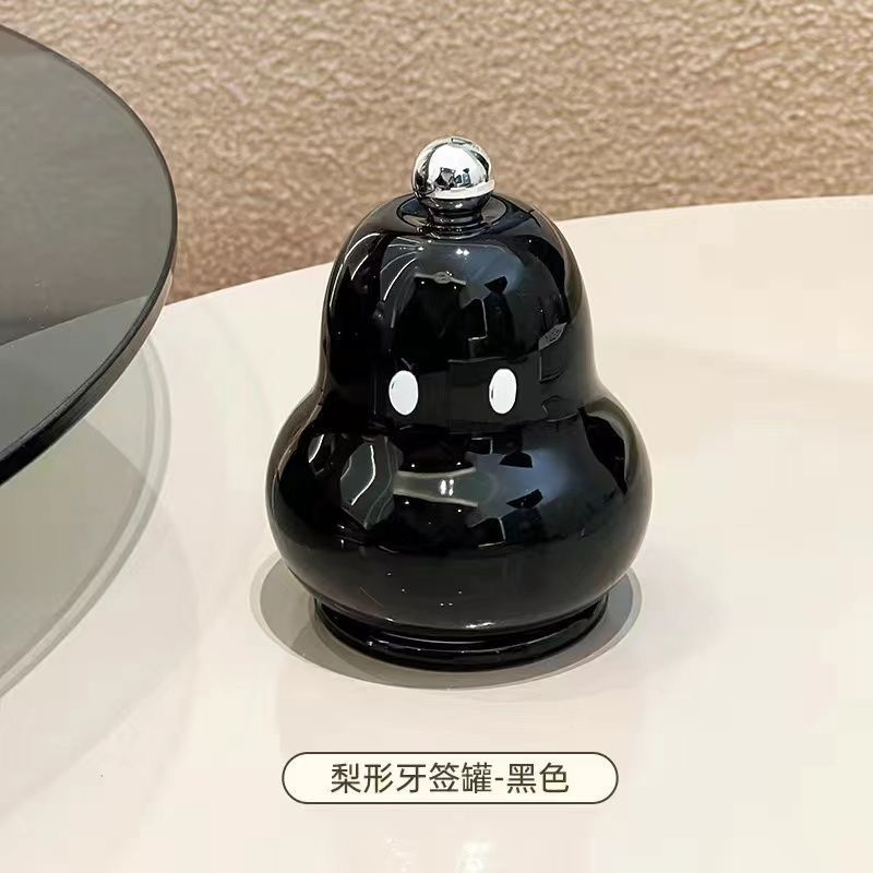 PET 두꺼운 면/이쑤시개 보관 튜브 [카본 세라믹 블랙]