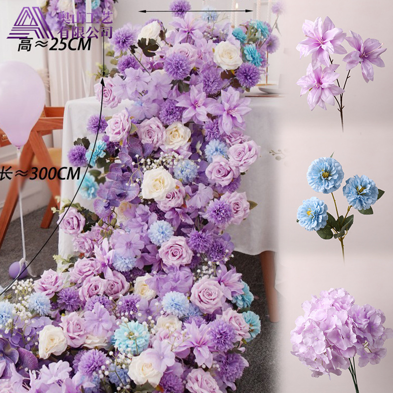 Waterfall Table Flowers, Artificial Flowers, Birthday Banquet Hotel Table Decoration, Trailing Waterfall Flowers, Photo Backdrop Floral Arrangements