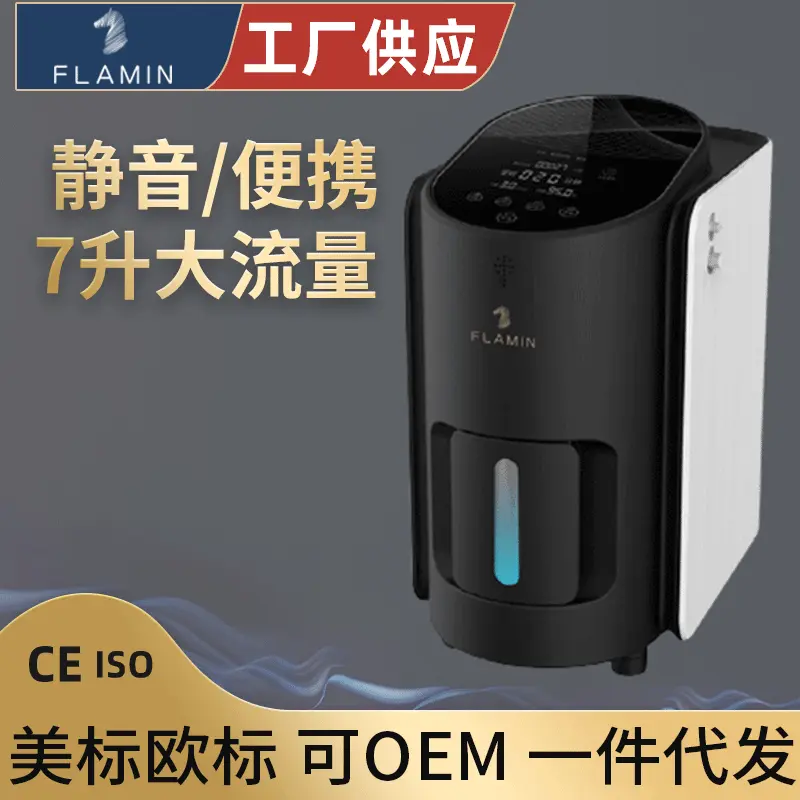 家庭1L带雾化制氧机吸氧机可调节静音氧气机轻巧便携车载制氧机