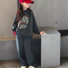 女童运动套装秋季2024新款儿童时髦洋气女大童秋装卫衣休闲两件套
