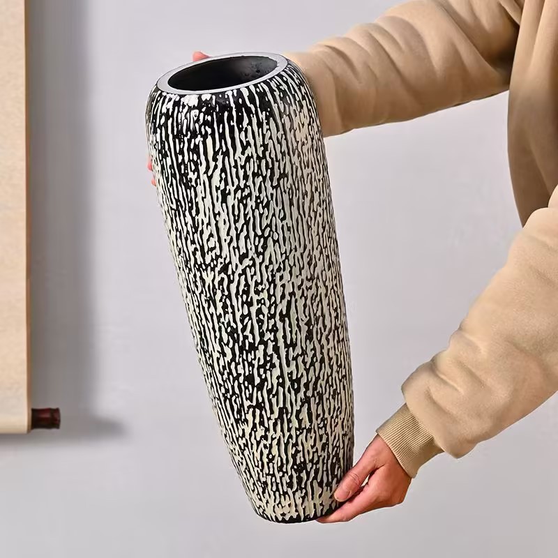 Nuevo super vasos grandes arreglos de flores retro creativo alojamiento residencial corteza hidropónica simple caña flor decoración de sala de estar