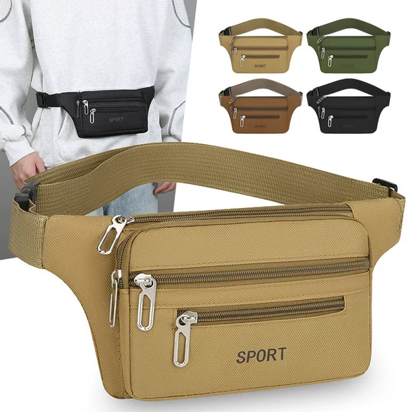 New Style Waist Bag for Men and Women, Multi-Functional, Large-Capacity, Casual, Outdoor Sports, Business, Cashier, Practical, Wear-Resistant, Wallet