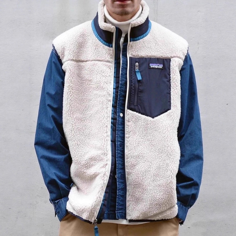 Cross-Border Pata X Limited Color Cashmere Stand-Up Collar Polar Fleece Zipper Vest Vest for Men and Women Couples