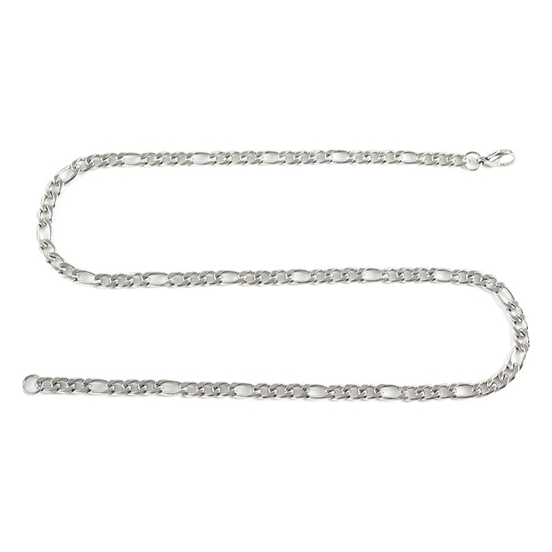 Acero inoxidable europeo y americano Figaro cadena personalidad hip hop hombres collar oro titanio acero 3: 1nk Cadena de espesor al por mayor