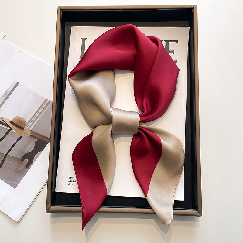 Small Square Silk Scarf for Women, Suitable for Spring, Autumn, and Winter, Square-Shaped Gauze Scarf for Professional Use, Such as Flight Attendants and Bank Employees, to Pair with Shirts, Thin Scarf Small Square Silk Scarf for Women, Suitable for Spring, Autumn, and Winter, Square-Shaped Gauze Scarf for Professional Use, Such as Flight Attendants and Bank Employees, to Pair with Shirts, Thin Scarf