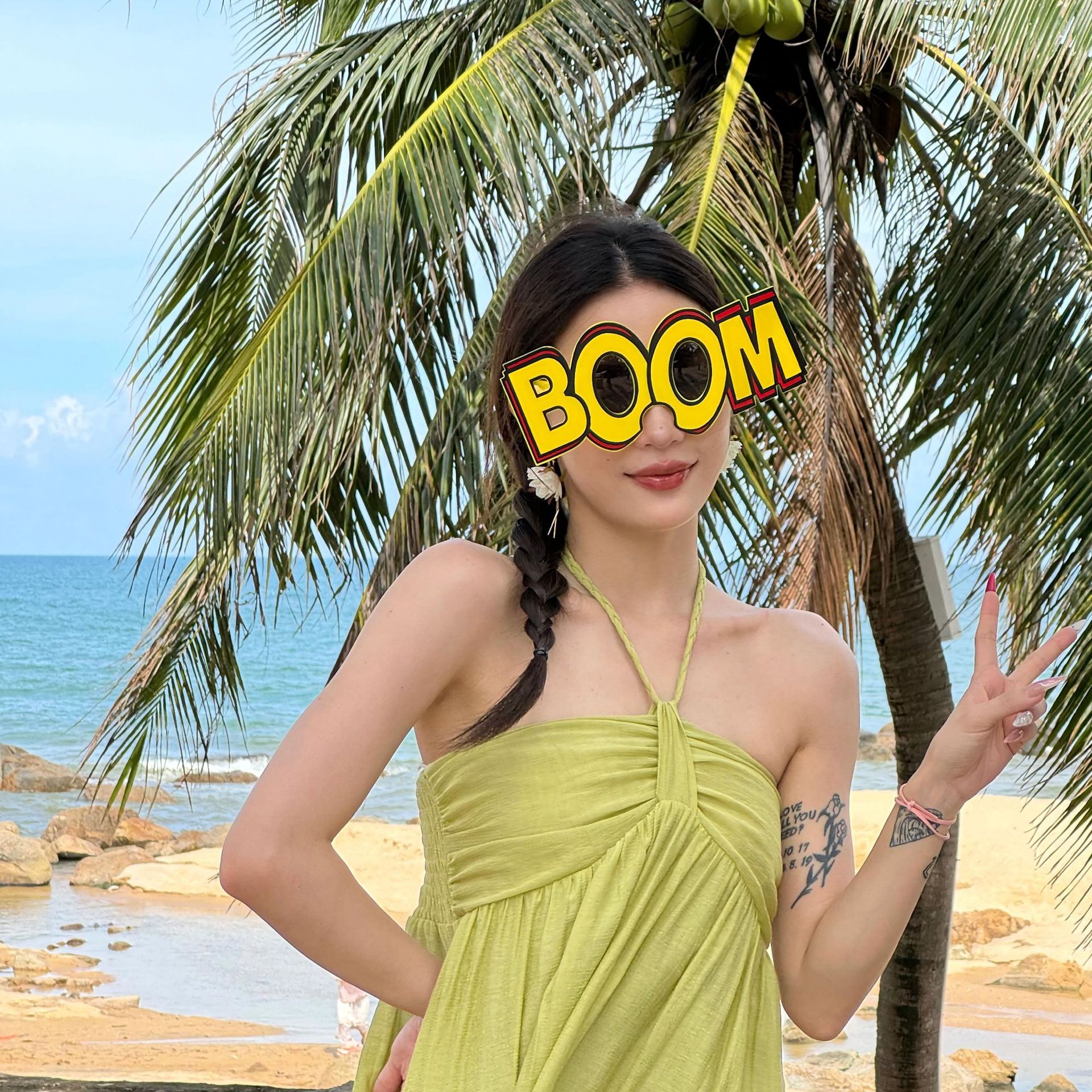 Gafas de Fiesta con Temática Hawaiana, ABS, Divertido, Decorativo, para Fiestas en la Playa y Festivales de Música