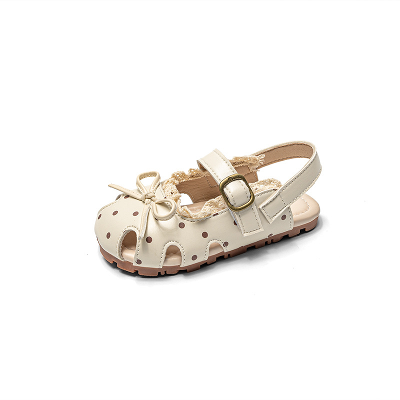 Niñas sandalias de verano 2026 nuevo estilo de moda infantil zapatos de princesa universal arco de encaje zapatos de moda Lefour