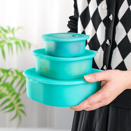 Food-grade silicone storage box refrigerator vegetable meat storage box frozen kitchen fruit vegetable FDA preservation box