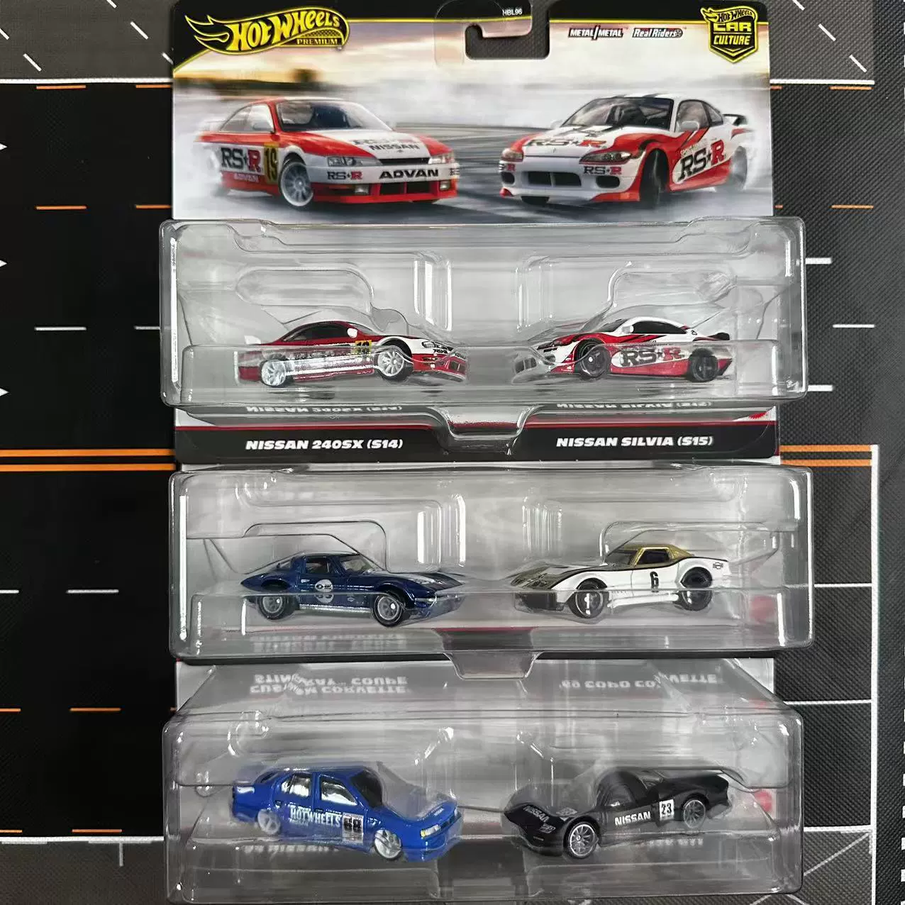 Hot Wheels Двойная крышка автомобиля 2025 Love Collection Mitsubishi Bay Oil GULF Nissan R34 Bugatti HBL96