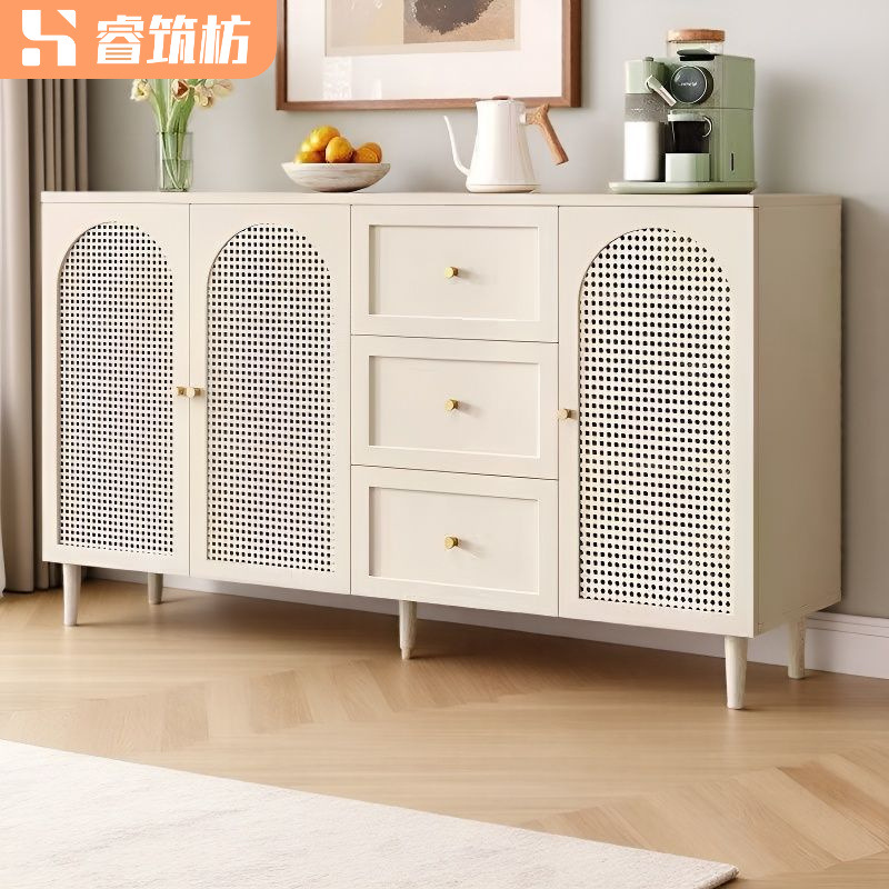 Rattan Sideboard Living Room Tea Cabinet Modern Simple Home Restaurant New Chinese Kitchen Storage Cabinet Storage Cabinet