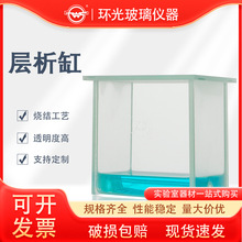 高硼硅玻璃层析缸斜底薄层色谱展开缸染色缸单槽P型双槽P-1型批发