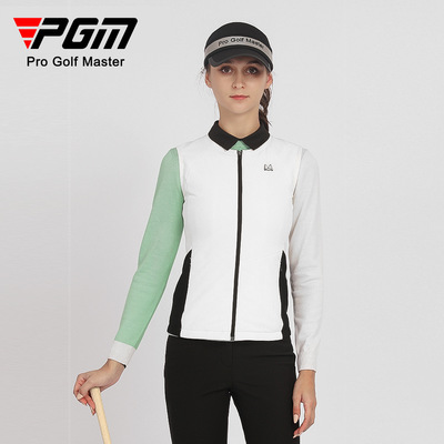 PGM高尔夫马甲女士秋冬季背心服装加厚夹棉保暖运动衣服时尚外套