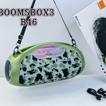 跨境新款BOOMSBOX3B46蓝牙无线音箱手提60W超重低音炮户外便携式