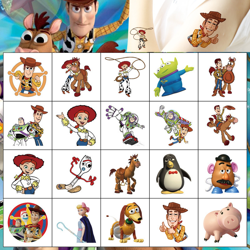 5X5Cm Toy Story Tattoo Stickers 20 Cartoon Tattoo Stickers Water Transfer Disposable Tattoo Birthday Stickers 5X5Cm Toy Story Tattoo Stickers 20 Cartoon Tattoo Stickers Water Transfer Disposable Tattoo Birthday Stickers