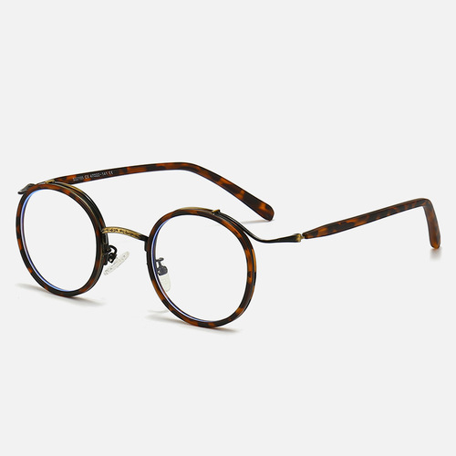 New Fashion Trend Retro Japanese Round Frame Glasses for Men and Women TR90 Transparent Bare Skin Anti-Blue Light Eyeglass Frame