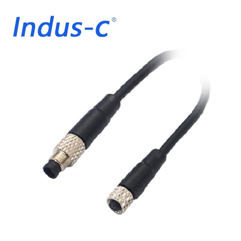 Mobile Phone Plug and Socket Harness Connector M5 3-Core Male Straight to Female Straight Molded Waterproof Connection Cable Mobile Phone Plug and Socket Harness Connector M5 3-Core Male Straight to Female Straight Molded Waterproof Connection Cable