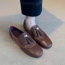 Ӣ���L��ɫСƤЬŮ2026���¿������K����Ь�A�^ƽ�����m��Ь